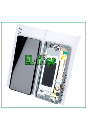 Écran LCD d origine Samsung Galaxy S10 SM-G973F Écran tactile PRISM GREEN