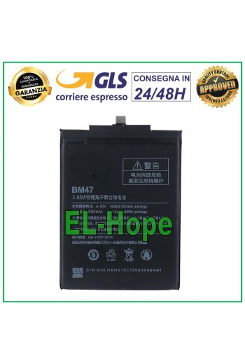 Batterie BM47 pour Xiaomi Redmi 3, 3S et 3X Pro - 4x 4100 mAh, équivalente à l originale