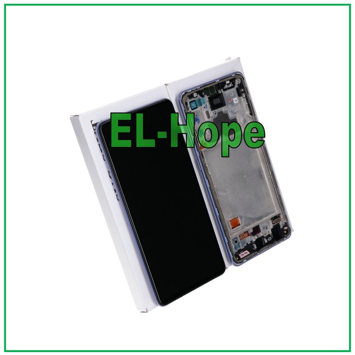 Écran d origine Samsung A72 SM A725 A726, cadre tactile violet GH82-25542C
