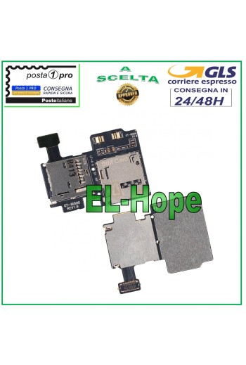LECTEUR DE CARTE SIM + MICRO SD SAMSUNG GALAXY S4 GT-I9500 I9500 LECTEUR DE CARTE PLAT FLEXIBLE