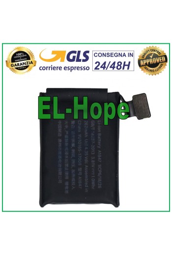 Batterie pour Apple Watch Series 3 Gen 38 mm GPS Batterie A1847 262 mAh