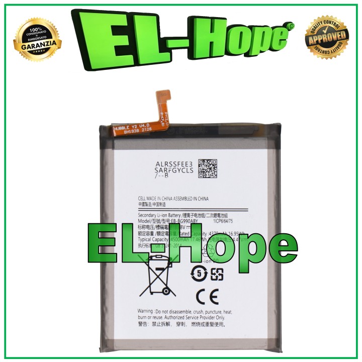Batterie EB-BG990ABY d origine pour Samsung Galaxy S21 FE SM-G990B 4370 mAh