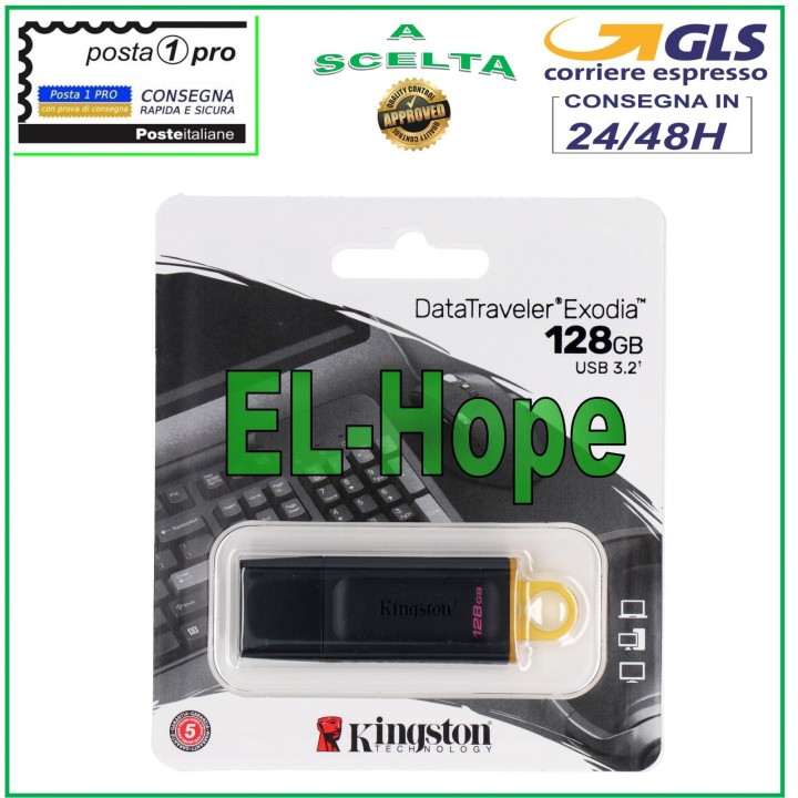 Cle' USB Kingston 128 Go Cle' USB DTX Originale USB 3.2