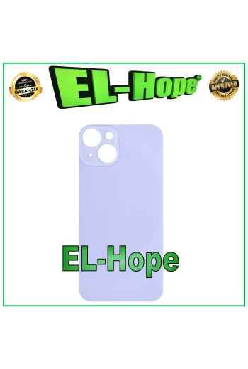 Coque arrière en verre avec grand trou pour iPhone 14 Violet