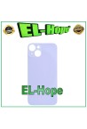 Coque arrie're en verre avec grand trou pour iPhone 14 Violet
