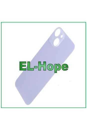 Coque arrière en verre avec grand trou pour iPhone 14 Violet