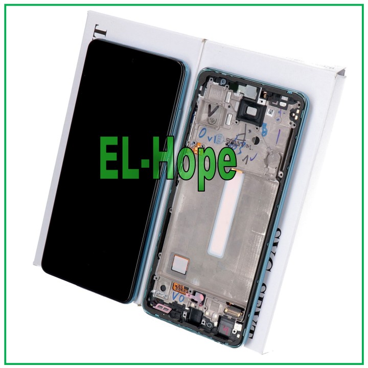 Écran tactile d origine pour Samsung Galaxy A52 SM A525F A526B, cadre bleu GH82-25230B