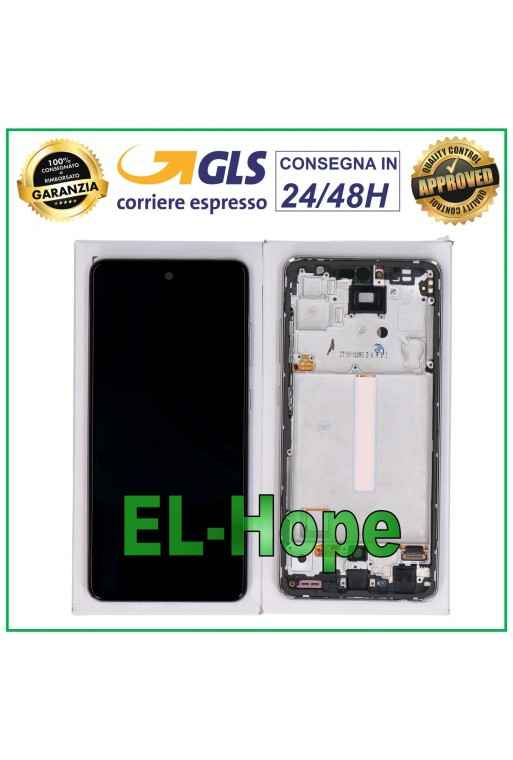Écran tactile LCD 100 % d origine Samsung Galaxy A52 SM A525F A526B, cadre blanc