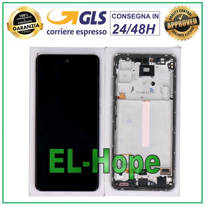 Écran tactile LCD d origine pour Samsung A52 SM A525F A526B, cadre blanc, GH82-25754D