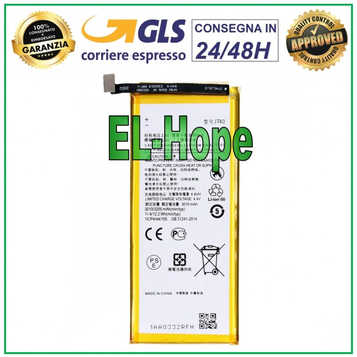 Batterie JT40 pour Motorola Moto G6 Plus, batterie lithium 3200 mAh