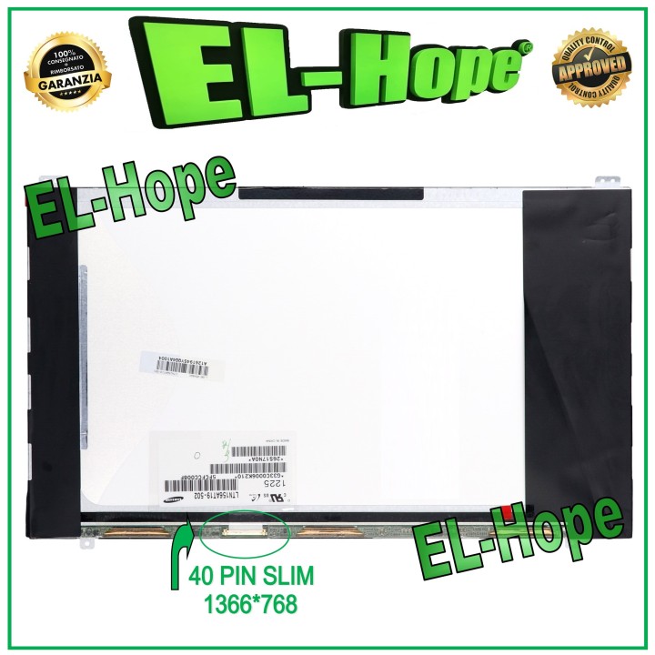 Écran LCD LED HD 15,6  pour ordinateur portable LTN156AT19-502, 40 broches, fin, 1366 x 768
