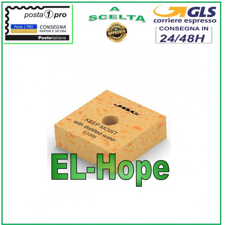 ÉPONGE JBC S1069 46 x 46 ÉPONGE POUR NETTOYER LA POINTE DU FER À SOUDER