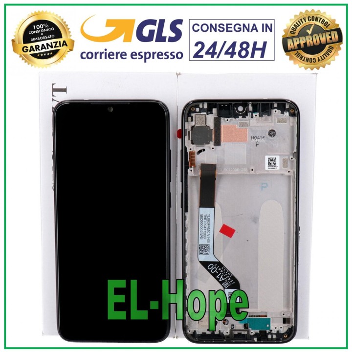Écran LCD tactile noir avec cadre d origine pour Xiaomi Redmi Note 7 / Note 7 Pro