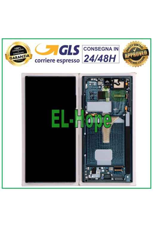 ÉCRAN LCD ORIGINAL POUR SAMSUNG GALAXY S22 ULTRA SM-S908 TACTILE VERT