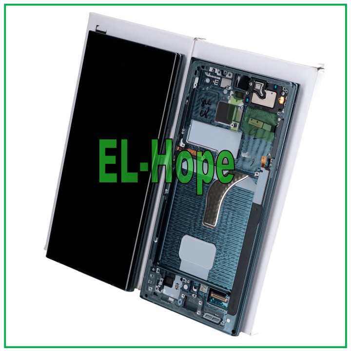 Cadre et e'cran d origine pour Samsung S22 Ultra SM-S908 tactile vert GH82-27488D
