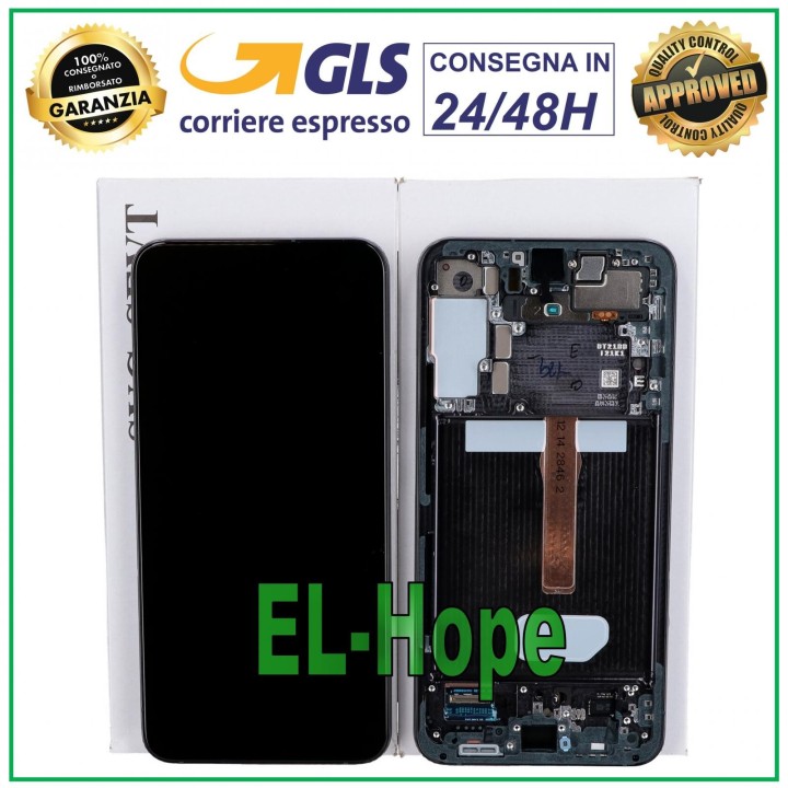 Cadre d e'cran d origine pour Samsung S22+ Plus SM-S906 tactile noir GH82-27500A