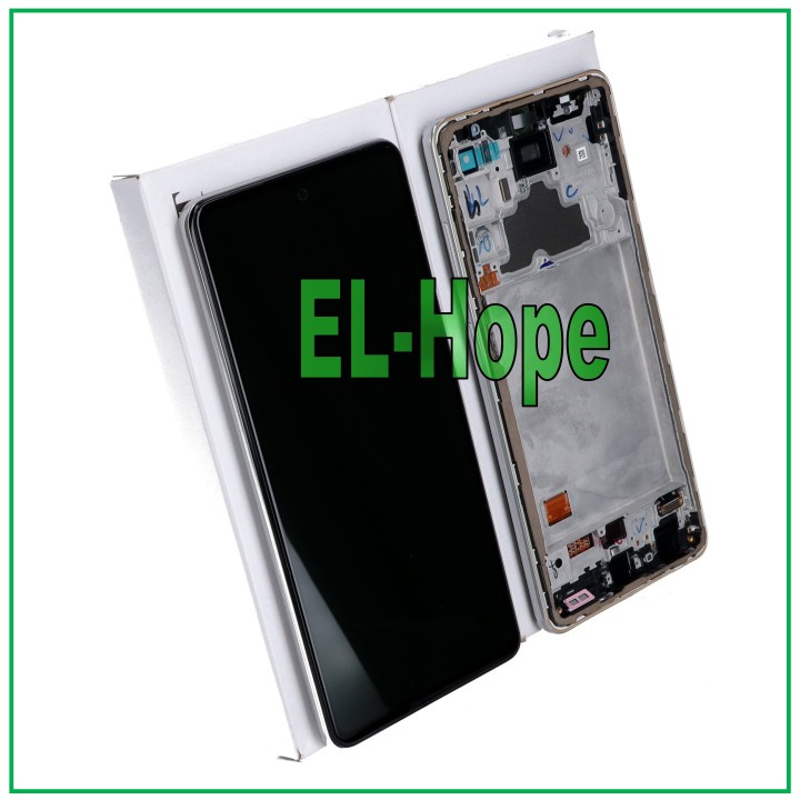Écran d origine pour Samsung A72 SM-A725 4G tactile, cadre blanc GH82-25541D