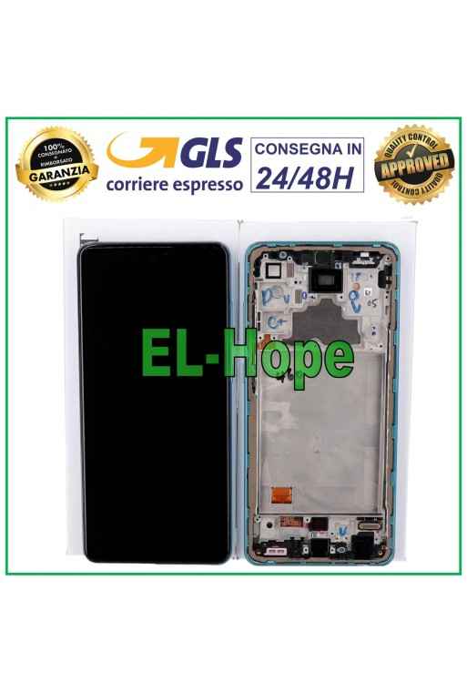 Écran LCD d origine Samsung Galaxy A72 SM A725 A726, cadre tactile bleu