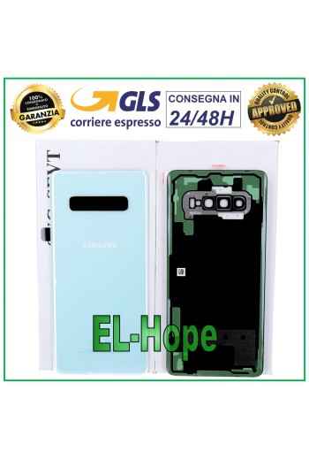Cache batterie d origine Samsung Galaxy S10 Plus SM-G975, coque arrière, blanc prisme