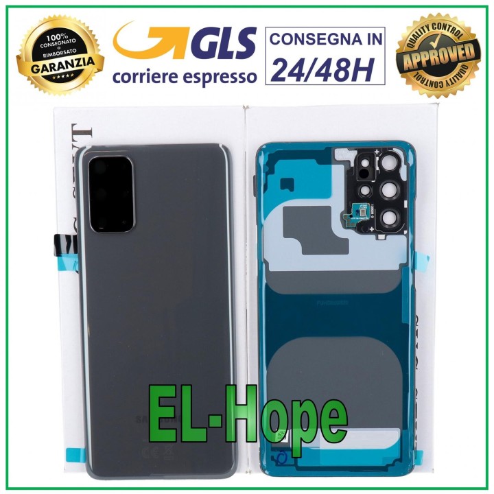 Cache batterie arrie're gris d origine pour Samsung Galaxy S20 Plus SM-G985