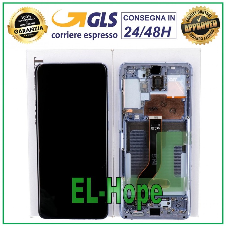 Cadre d origine pour e'cran tactile Samsung S20+ Plus SM-G985 G986 violet GH82-22134K