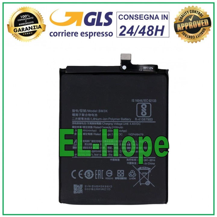 Batterie BM3K pour Xiaomi Redmi Mi Mix 3 M1810E5A 3200 mAh, e'quivalente a' l originale