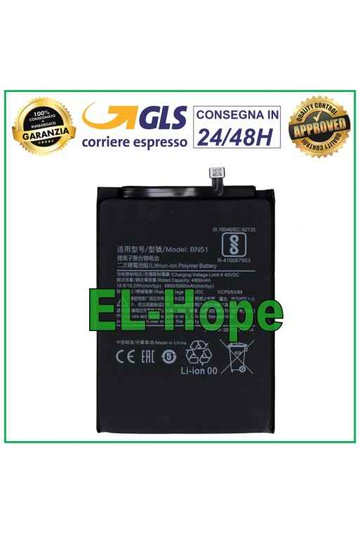 Batterie BN51 pour Xiaomi Redmi 8 M1908C3IG / Redmi 8A M1908C3KG 5000 mAh