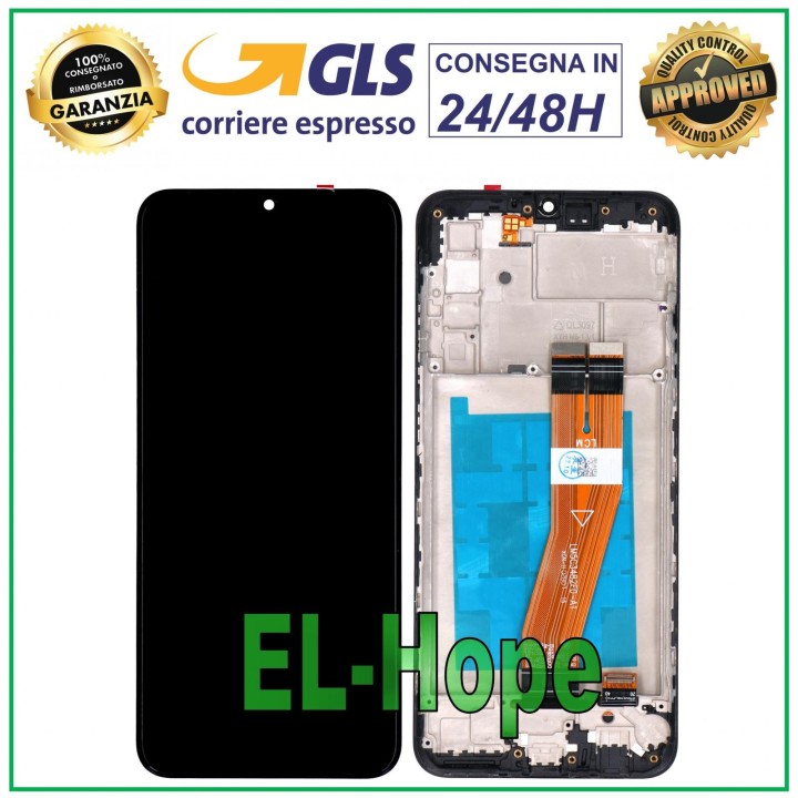 Écran LCD + châssis pour Samsung Galaxy A02S SM-A025G, e'cran tactile assemble'