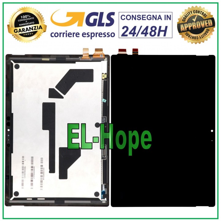 Écran LCD tactile noir pour Microsoft Surface Pro 6
