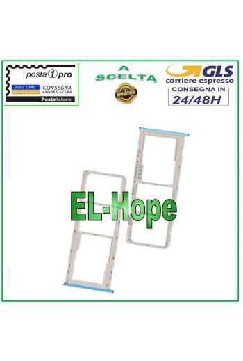 Compartiment pour carte SIM et carte micro SD pour OPPO A15 (CPH2185/A15S/CPH2179) bleu