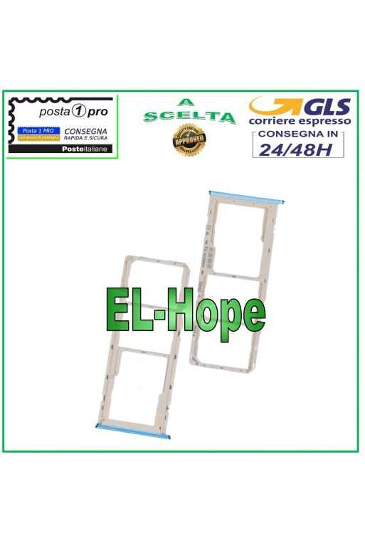 Compartiment pour carte SIM et carte micro SD pour OPPO A15 (CPH2185/A15S/CPH2179) bleu