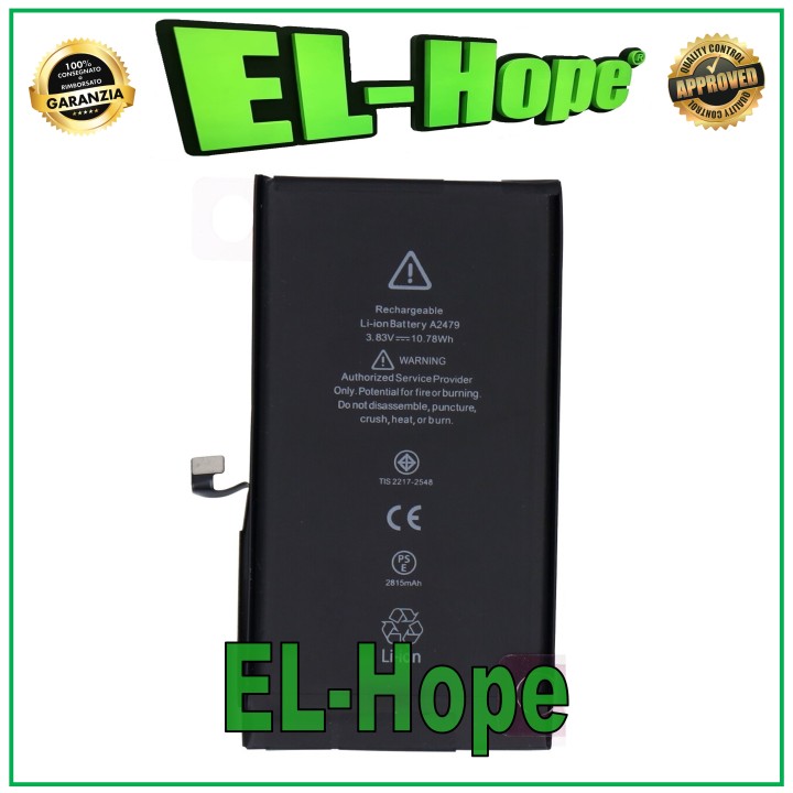 Batterie de remplacement pour iPhone 12/12 Pro A2479 2815 mAh 4,45 V