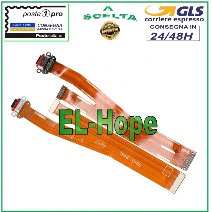 Connecteur de charge plat et flexible pour OPPO A91 CPH2021 PCPM00 PCPT00 Type C