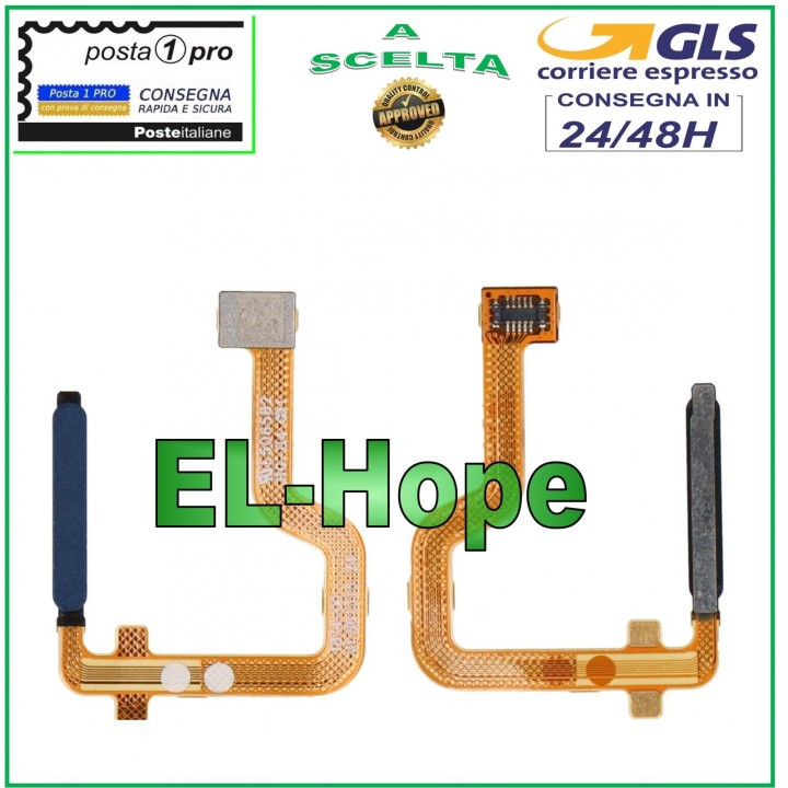 Cle' d empreinte digitale plate et flexible pour Motorola Moto G22 XT2231 XT-2231 Bleu