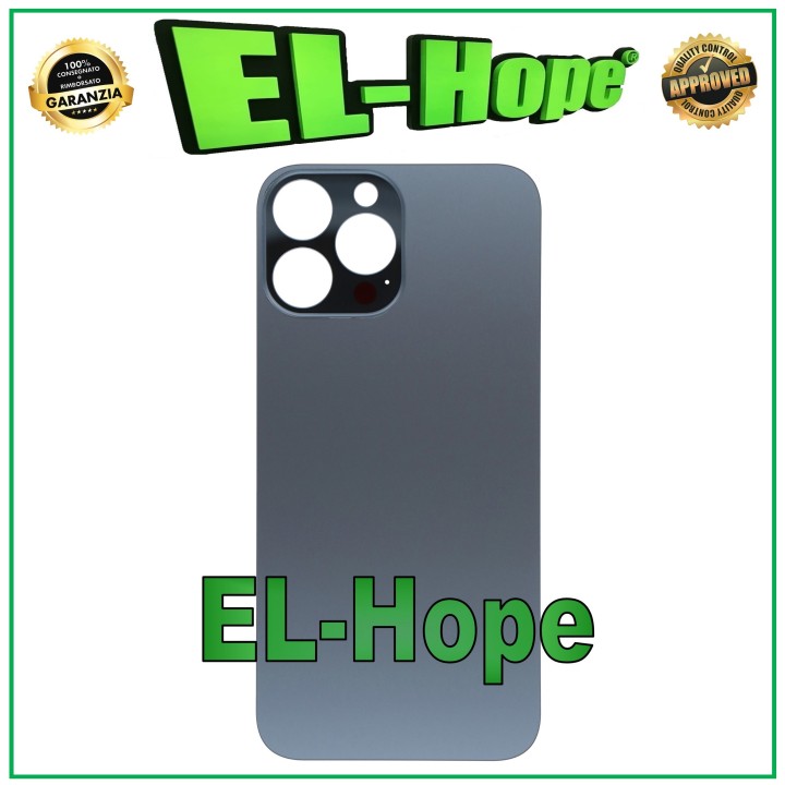 Coque arrie're en verre avec grand trou pour iPhone 13 Pro Max, graphite