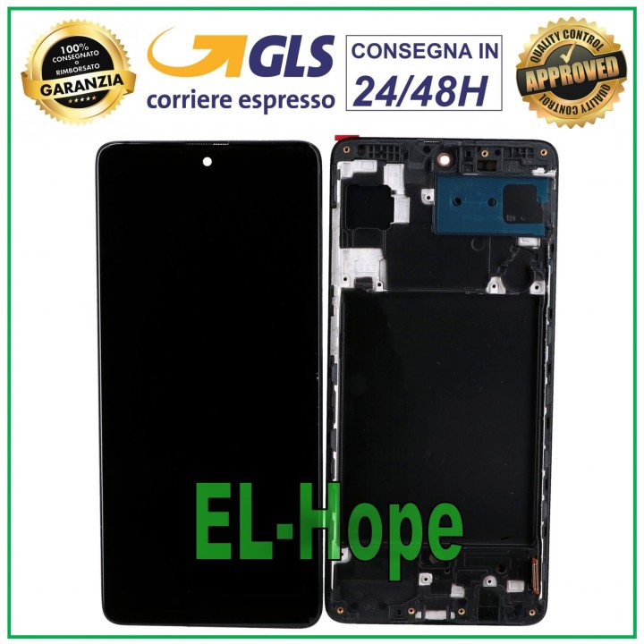 Écran tactile LCD TFT avec châssis pour Samsung Galaxy A71, SM-A715, A715F