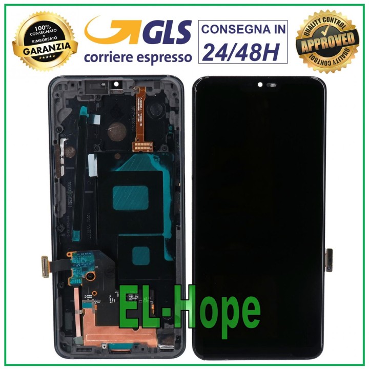 Cadre d e'cran LCD pour LG G7 ThinQ LMG710 LMW EMW Écran tactile assemble'