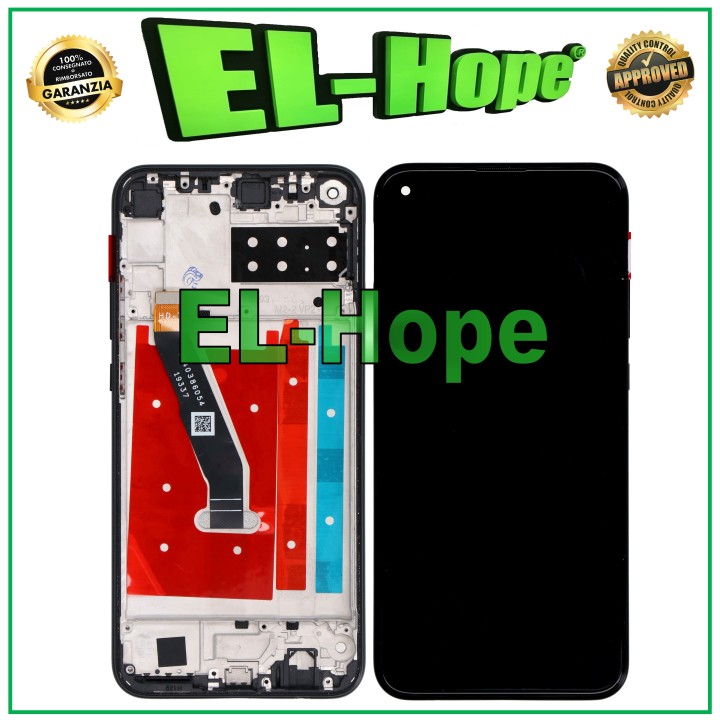 Cadre d e'cran LCD pour Huawei P40 Lite et Y7P 2020 ART-L28 L29, e'cran tactile noir