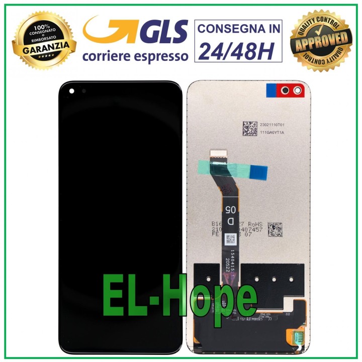 Écran LCD tactile en verre noir pour Huawei Honor 50 Lite NTN-LX1 NTN-L22
