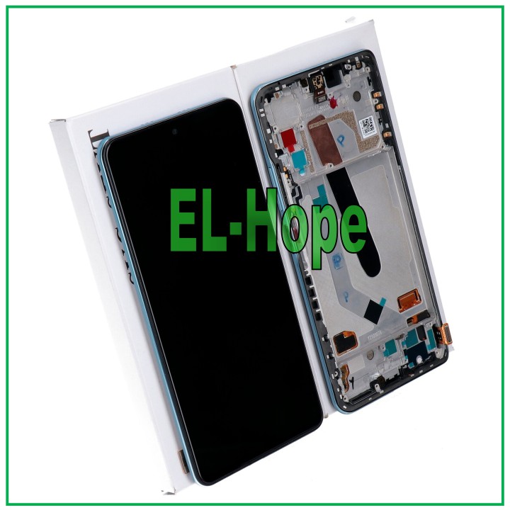 Écran LCD d origine + cadre Xiaomi Mi 11i, e'cran tactile en verre bleu