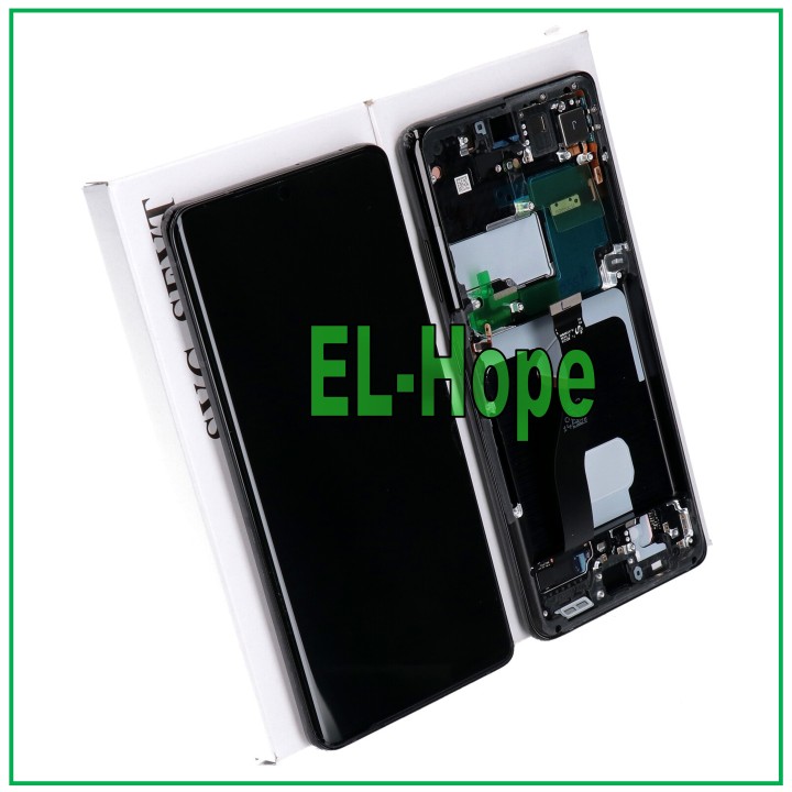 Écran LCD tactile noir avec cadre d origine pour Samsung S21 Ultra SM-G998 (GH82-26035A)