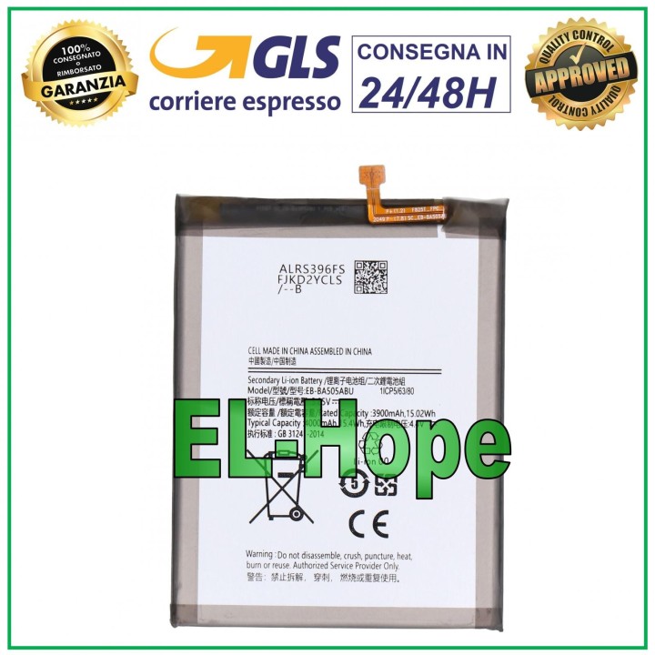 Batterie EB-BA505ABU pour Samsung Galaxy A20 SM-A205F A205 4000 mAh, identique a' l original