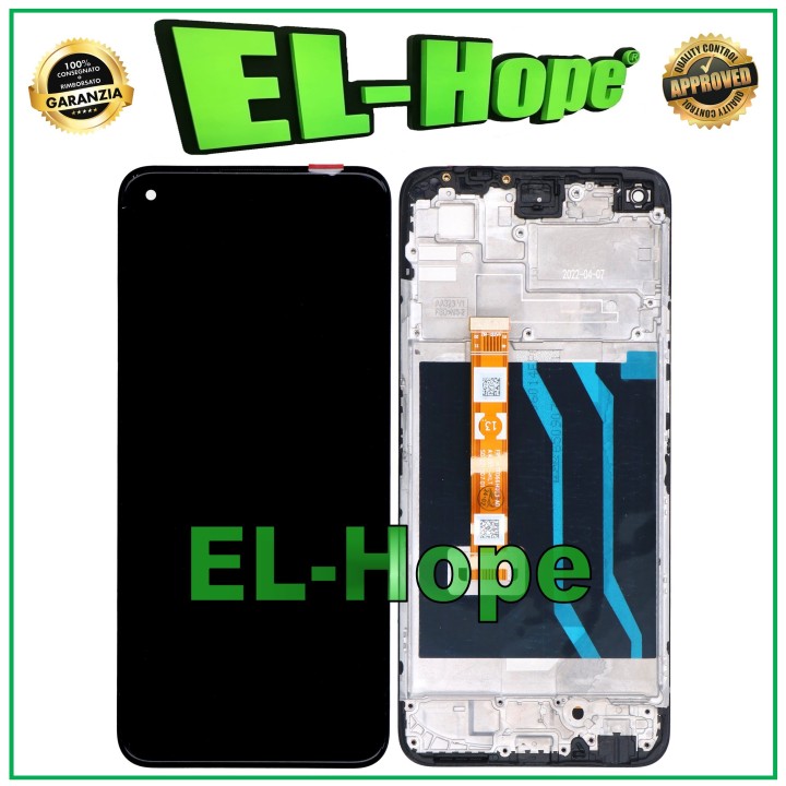 Écran LCD + châssis pour e'cran tactile Oppo A76 CPH2375, noir