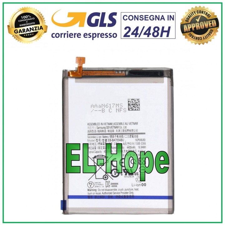 Batterie EB-BA705ABU pour Samsung Galaxy A70 SM-A705F 4500 mAh, e'quivalente a' l originale