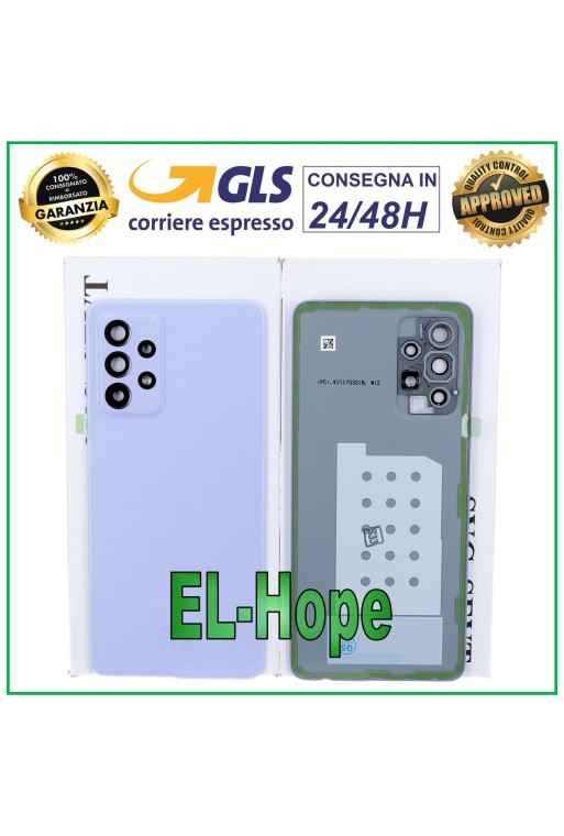 Cache batterie violet d origine pour Samsung Galaxy A52 SM-A525 F
