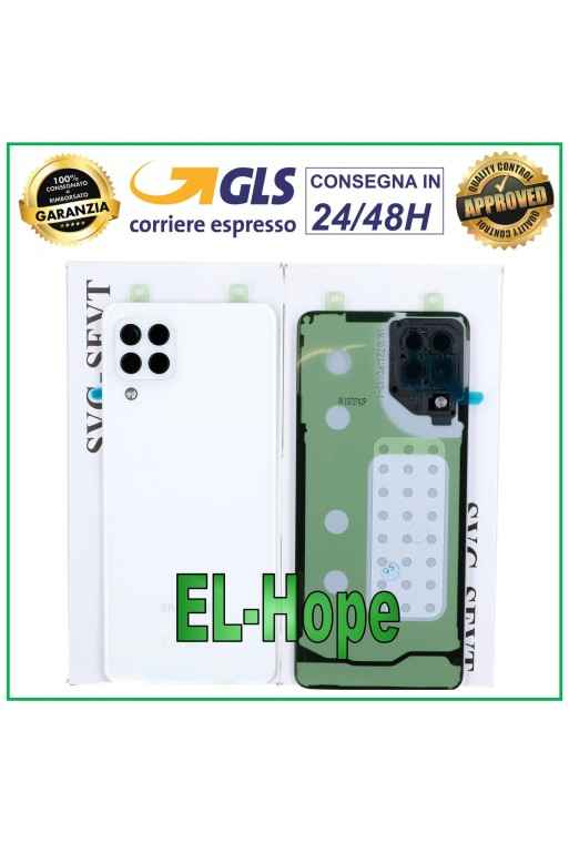 Cache batterie d origine Samsung Galaxy A22 SM-A225, coque arrie're blanche
