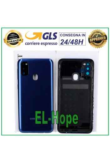 Cache batterie d origine Samsung Galaxy M21 SM-M215F, coque arrie're bleue