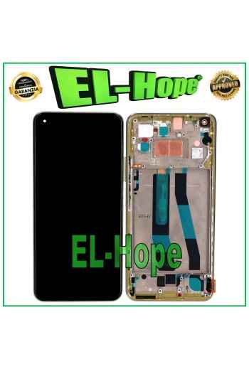 Écran LCD OLED + châssis pour Xiaomi Mi 11 Lite 4G 5G NE M2101K9AG tactile jaune