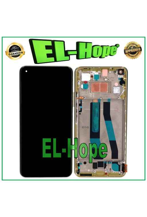 Écran LCD OLED + châssis pour Xiaomi Mi 11 Lite 4G 5G NE M2101K9AG tactile jaune