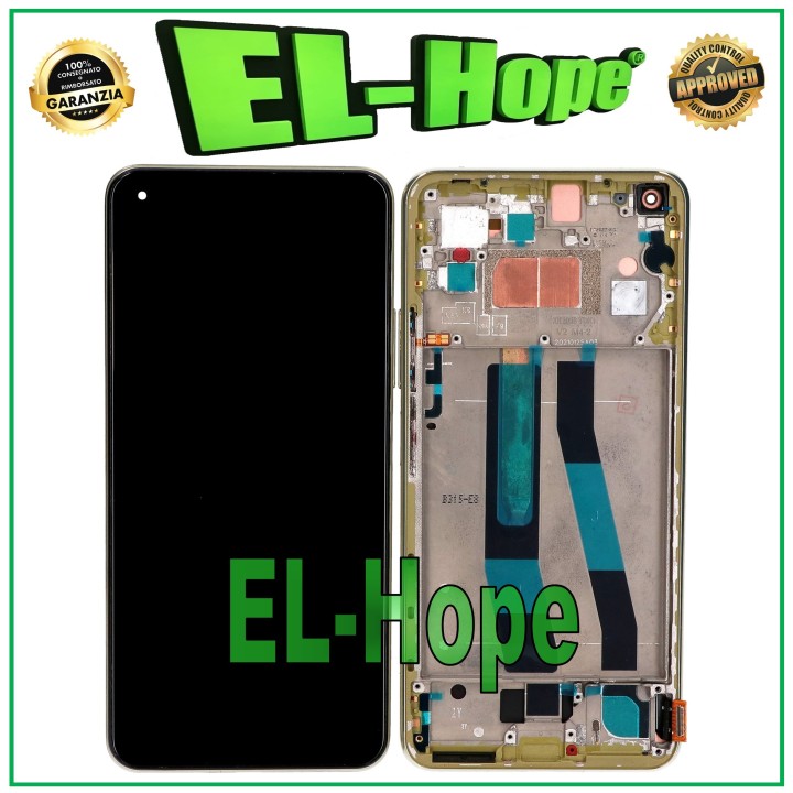 Écran LCD OLED + châssis pour Xiaomi Mi 11 Lite 4G 5G NE M2101K9AG tactile jaune